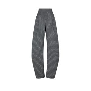 The Attico pantalone GARY 231WCP102E067-GREY-WHITE