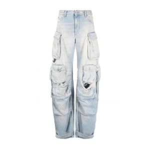 The Attico pantalone FERN 231WCP84D049B-BLUE